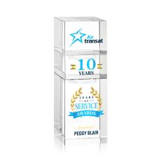 Tofino Stacker Full Color Clear Rectangle Crystal Award - Glass Awards