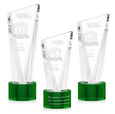 Plymouth Green on Marvel Base Peak Crystal Award - Glass Awards