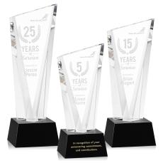 Plymouth Black on Robson Base Peak Crystal Award - Sales Awards