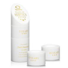 Atlantis Stacker White Obelisk Crystal Award - Crystal Pillar Awards