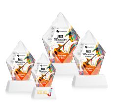 Devron Full Color White on Base Crystal Award - Corporate Awards