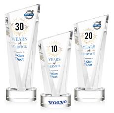 Plymouth Full Color Clear on Stanrich Base Peak Crystal Award - Corporate Awards