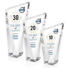 Plymouth Full Color Clear Peak Crystal Award - Full Color Awards