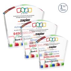 Topeka Full Color Arch & Crescent Crystal Award - Crystal Awards