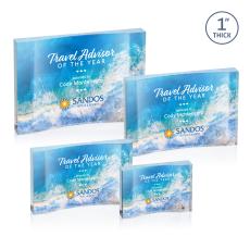 Langworth Full Color Clear Rectangle Acrylic Award - Acrylic Awards