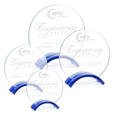 Holton Blue Circle Crystal Award - Glass Awards