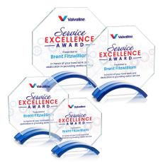 Lacota Full Color Blue Crystal Award - Glass Awards