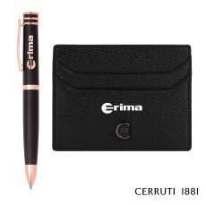 Cerruti 1881 Bond Card Holder & Austin Ballpoint Pen Set - Executive Gifts