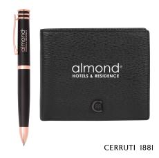 Cerruti 1881 Bond Card Wallet & Austin Ballpoint Pen Set - Executive Gifts