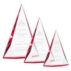 Rochester Red Pyramid Crystal Award - Glass Awards