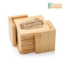 Burke Bamboo Coasters Set - Square - Corporate Recognition Gifts