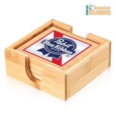Fairfax Bamboo  Full Color Coasters Set - Set of 4 - Corporate Recognition Gifts