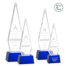 Springfield Blue on Robson Base Crystal Award - Glass Awards