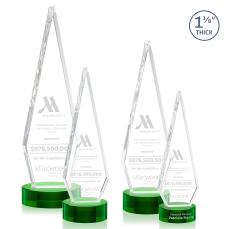 Springfield Green on Stanrich Base Crystal Award - Glass Awards