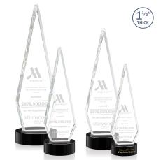 Springfield Black on Stanrich Base Crystal Award - Crystal Awards