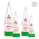 Springfield Full Color Green on Hancock Base Crystal Award