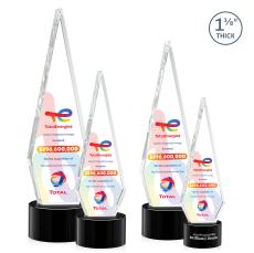 Springfield Full Color Black on Marvel Base Crystal Award - Crystal Awards