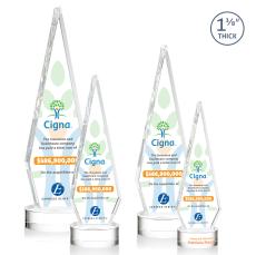 Springfield Full Color Clear on Stanrich Base Crystal Award - Crystal Awards