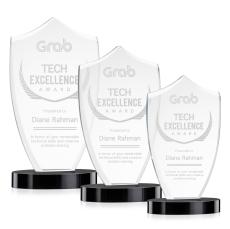 Skylark Shield Black Abstract / Misc Crystal Award - Award Shapes