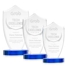 Skylark Shield Blue Abstract / Misc Crystal Award - Corporate Awards