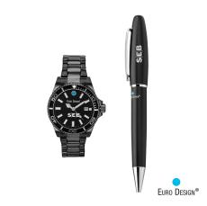 Euro Design Velten Watch/Pen Set - Corporate Recognition Gifts