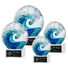 Surfside Clear on Hancock Base Spheres Glass Award - Glass Awards