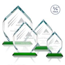 Royal Diamond Green Crystal Award - Glass Awards