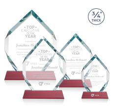 Royal Diamond Red on Newhaven Crystal Award - Glass Awards