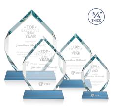 Royal Diamond Sky Blue on Newhaven Crystal Award - Crystal Awards