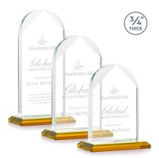Blake Amber Arch & Crescent Crystal Award - Glass Awards