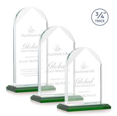 Blake Green Arch & Crescent Crystal Award - Glass Awards