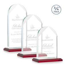 Blake Red Arch & Crescent Crystal Award - Glass Awards