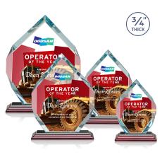 Royal Diamond Full Color Rosewood Crystal Award - Eco Friendly Awards