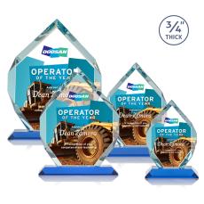 Royal Diamond Full Color Sky Blue Crystal Award - Full Color Awards