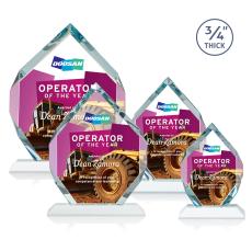 Royal Diamond Full Color White Crystal Award - Crystal Awards