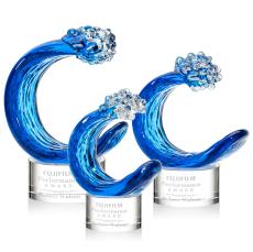 Oceana Clear on Marvel Base Circle Glass Award - Glass Awards