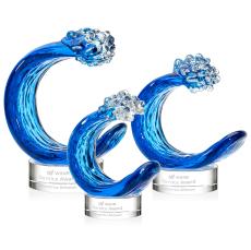 Oceana Clear on Stanrich Base Circle Glass Award - Glass Awards
