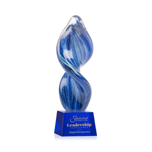 Corporate Awards - Glass Awards - Bonavista Blue on Robson Base Abstract / Misc Glass Award