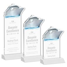 Voyager White Abstract / Misc Crystal Award - Corporate Awards