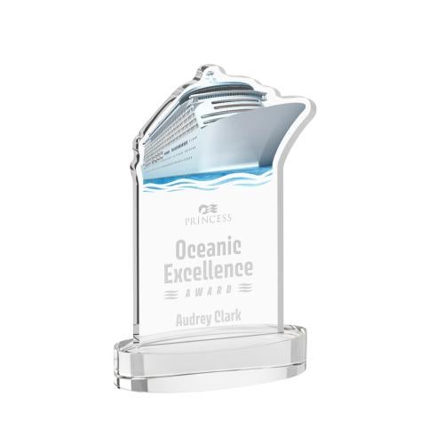 Corporate Awards - Crystal Awards - Voyager Clear on Alberton Base Abstract / Misc Crystal Award