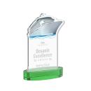 Voyager Green on Alberton Base Abstract / Misc Crystal Award
