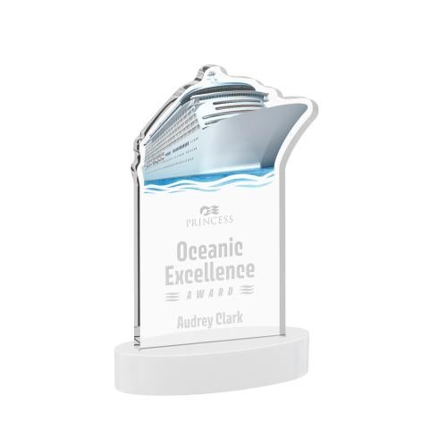 Voyager White on Alberton Base Abstract / Misc Crystal Award Corporate Awards - Crystal Awards - Voyager White on Alberton Base Abstract / Misc Crystal Award