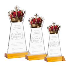 Crown Amber Abstract / Misc Crystal Award - Newest Additions