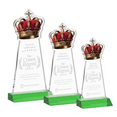 Crown Green Abstract / Misc Crystal Award - Newest Additions