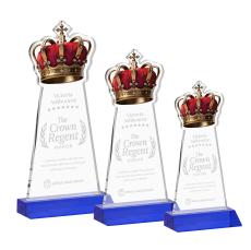 Crown Blue Abstract / Misc Crystal Award - Newest Additions