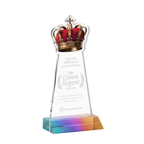 Corporate Awards - Crystal Awards - Crown Prismatic Abstract / Misc Crystal Award