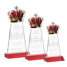 Crown Red Abstract / Misc Crystal Award - Corporate Awards