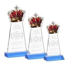 Crown Sky Blue Abstract / Misc Crystal Award - Newest Additions