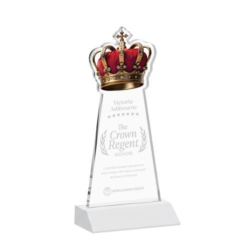 Corporate Awards - Crystal Awards - Crown White Abstract / Misc Crystal Award