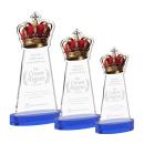 Crown Blue on Alberton Base Abstract / Misc Crystal Award